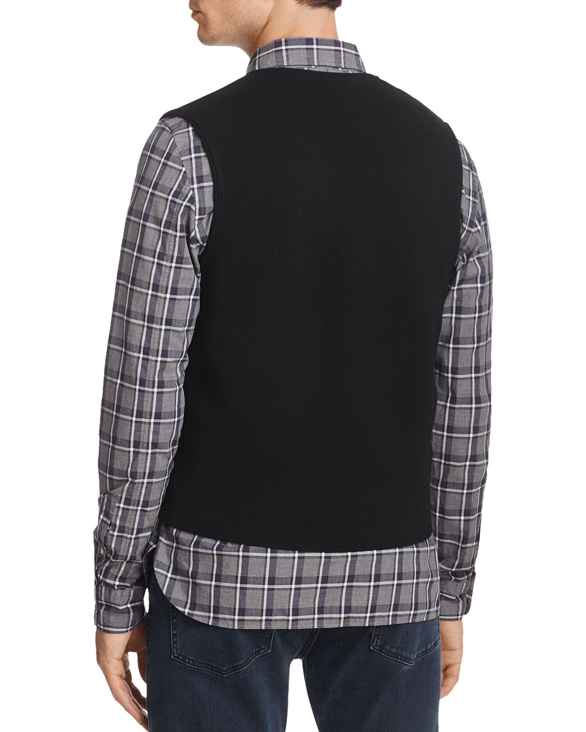 The Men's Store Merino Wool Vest Black