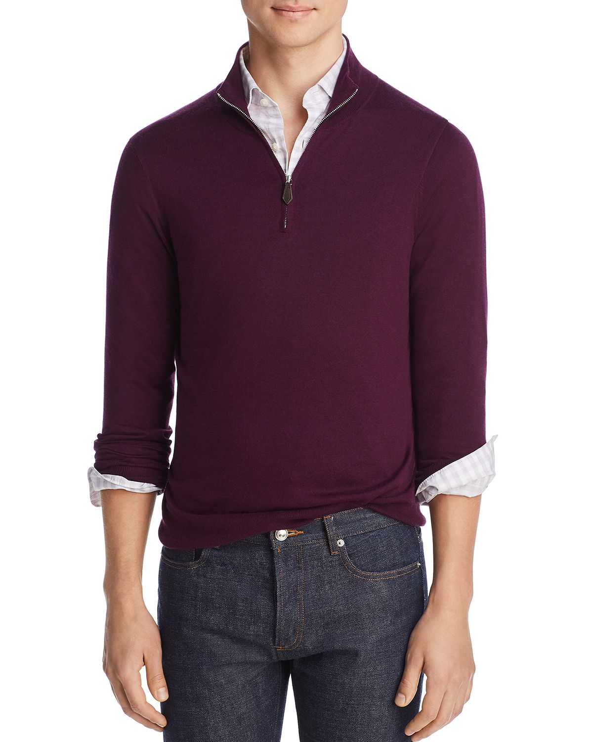 The Men's Store Quarter-zip Sweater Chianti