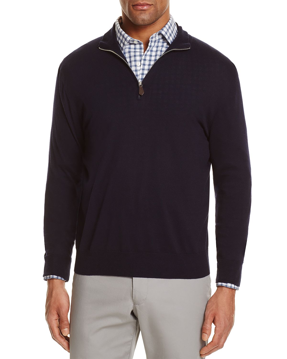 The Men's Store Quarter-zip Sweater True Navy