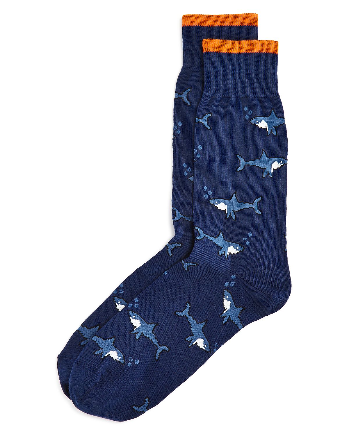 The Men's Store Sharks Socks Navy