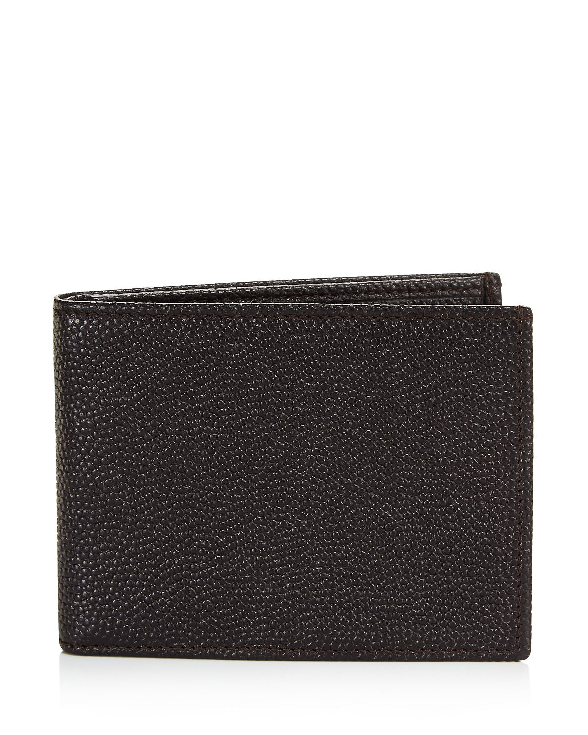 The Men's Store Textured Leather Wallet Brown