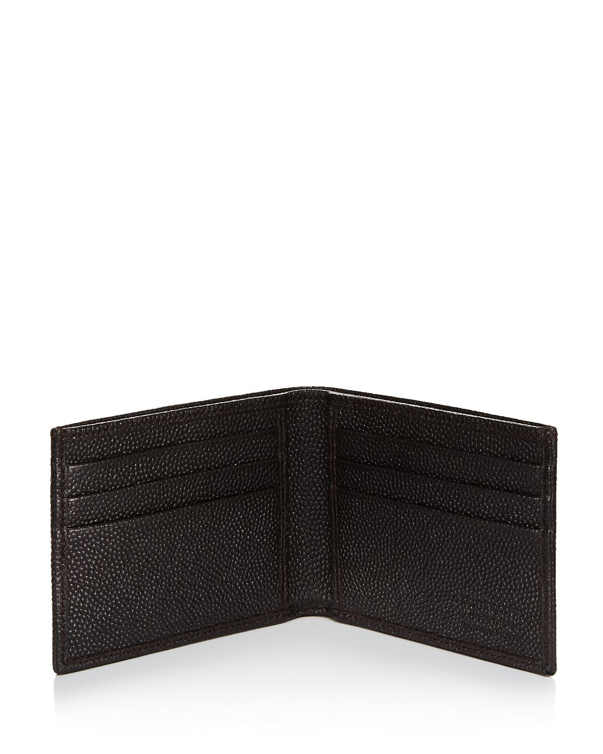 The Men's Store Textured Leather Wallet Brown