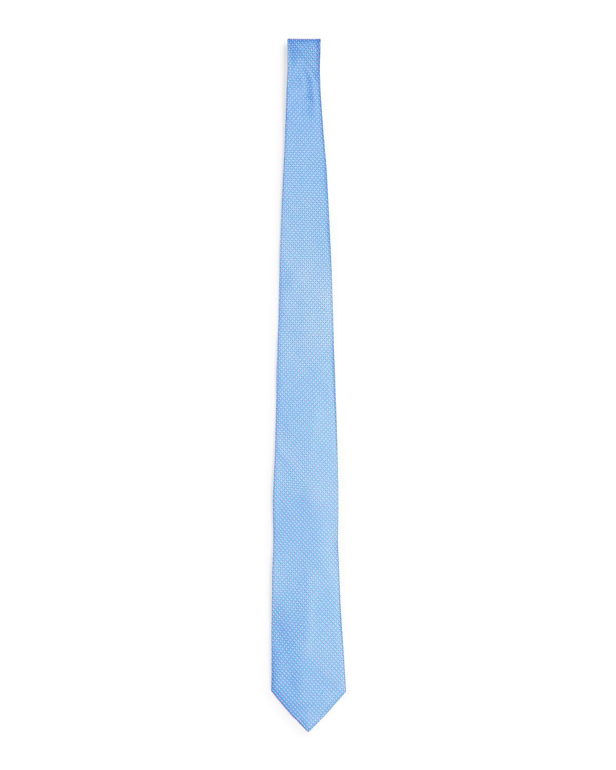 The Men's Store Textured Neat Silk Classic Tie Light Blue/White