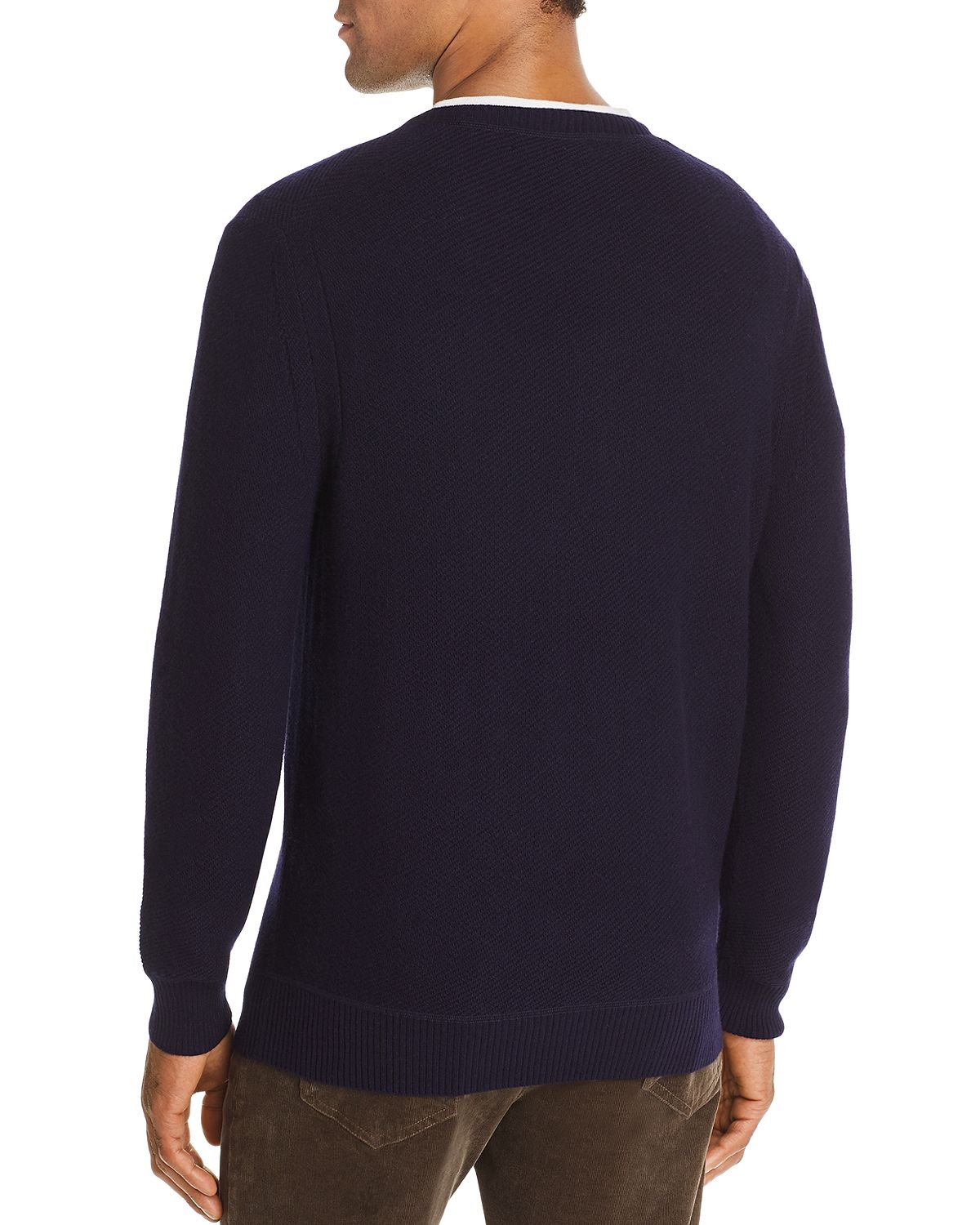 The Men's Store Textured Sweater Navy Blue