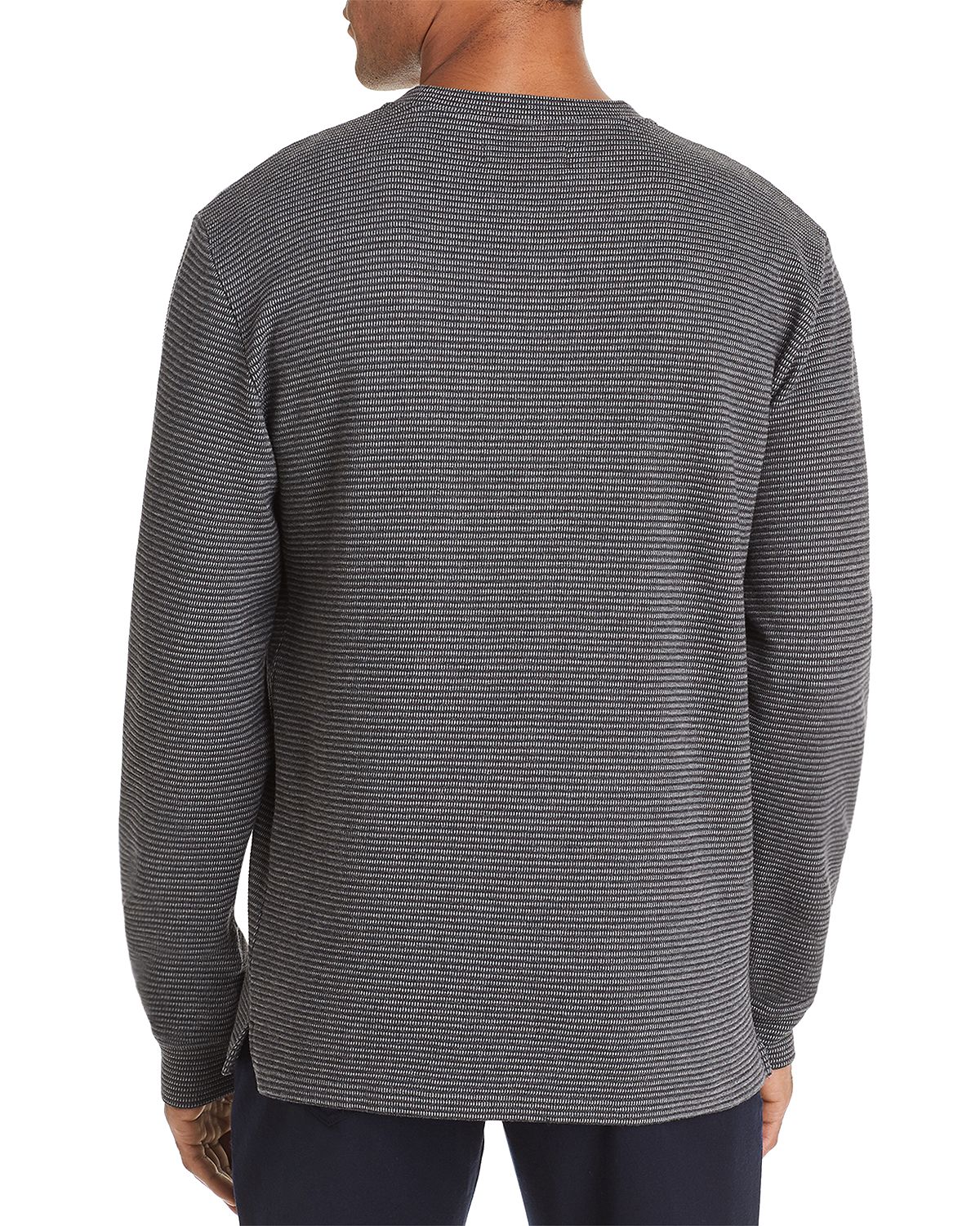 The Men's Store The Store At Bloomingdake's Micro Stripe Long-sleeve Tee Coal Gray