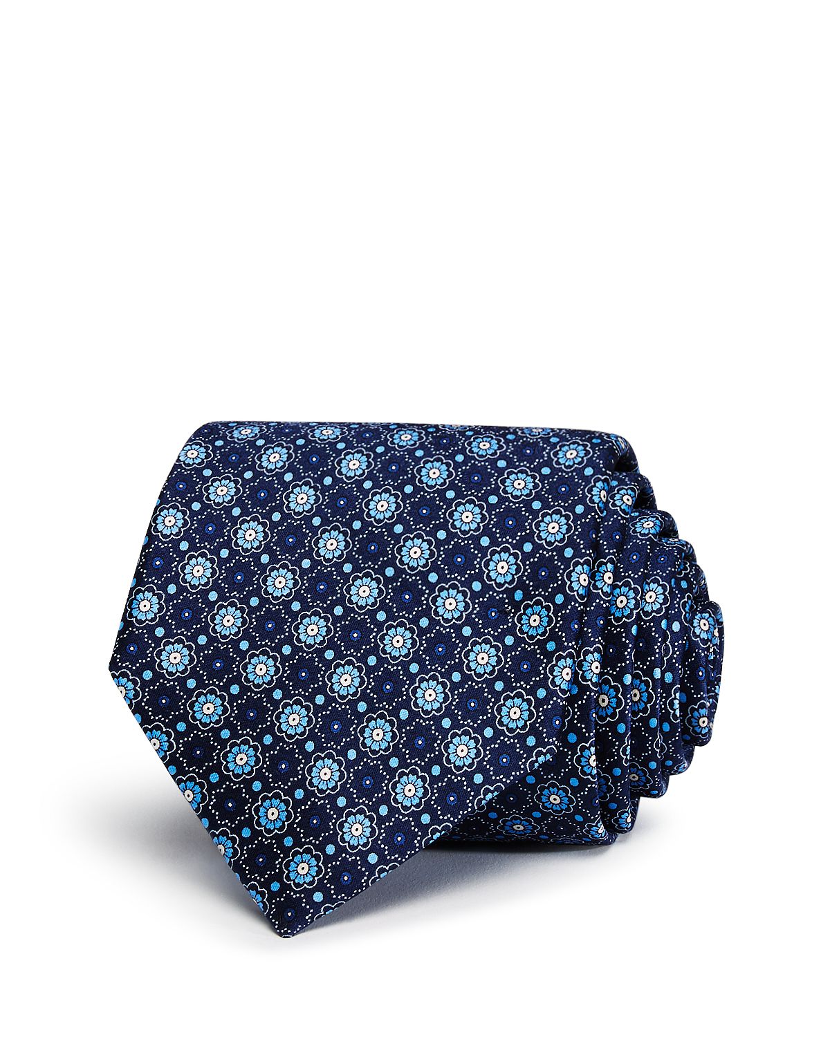 The Men's Store The Store Floral Medallion Classic Necktie Navy/Blue