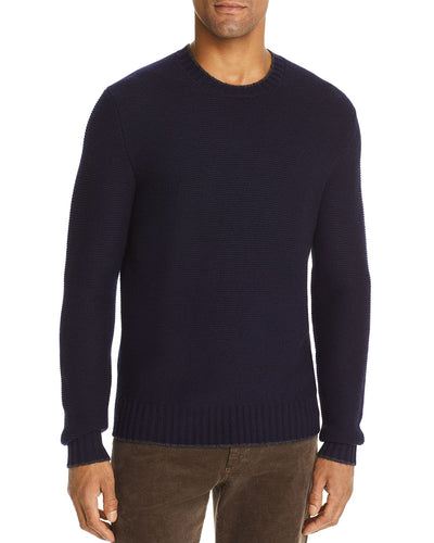 The Men's Store Tipped Crewneck Sweater Navy Blue