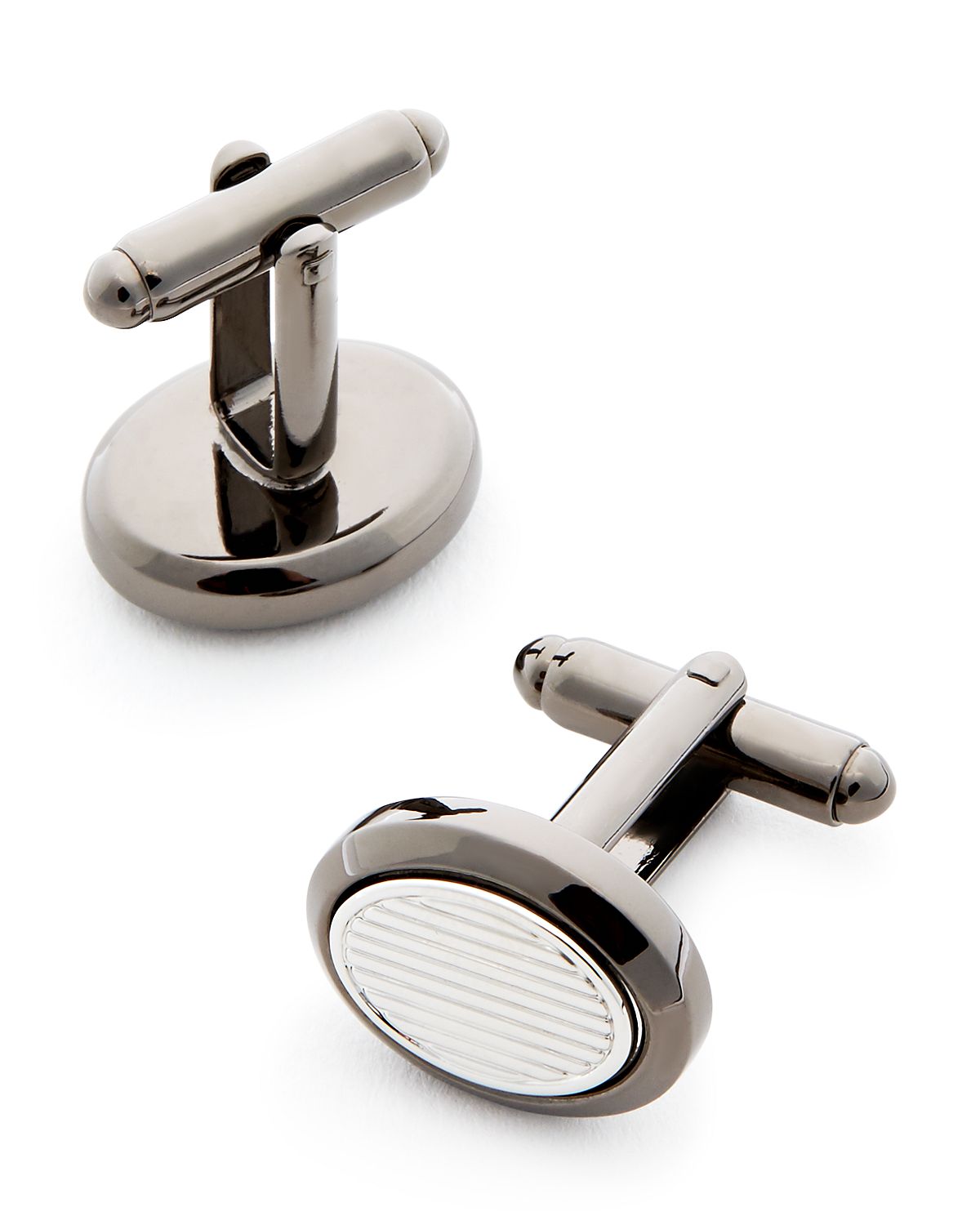 The Men's Store Tom Oval Cufflinks Black