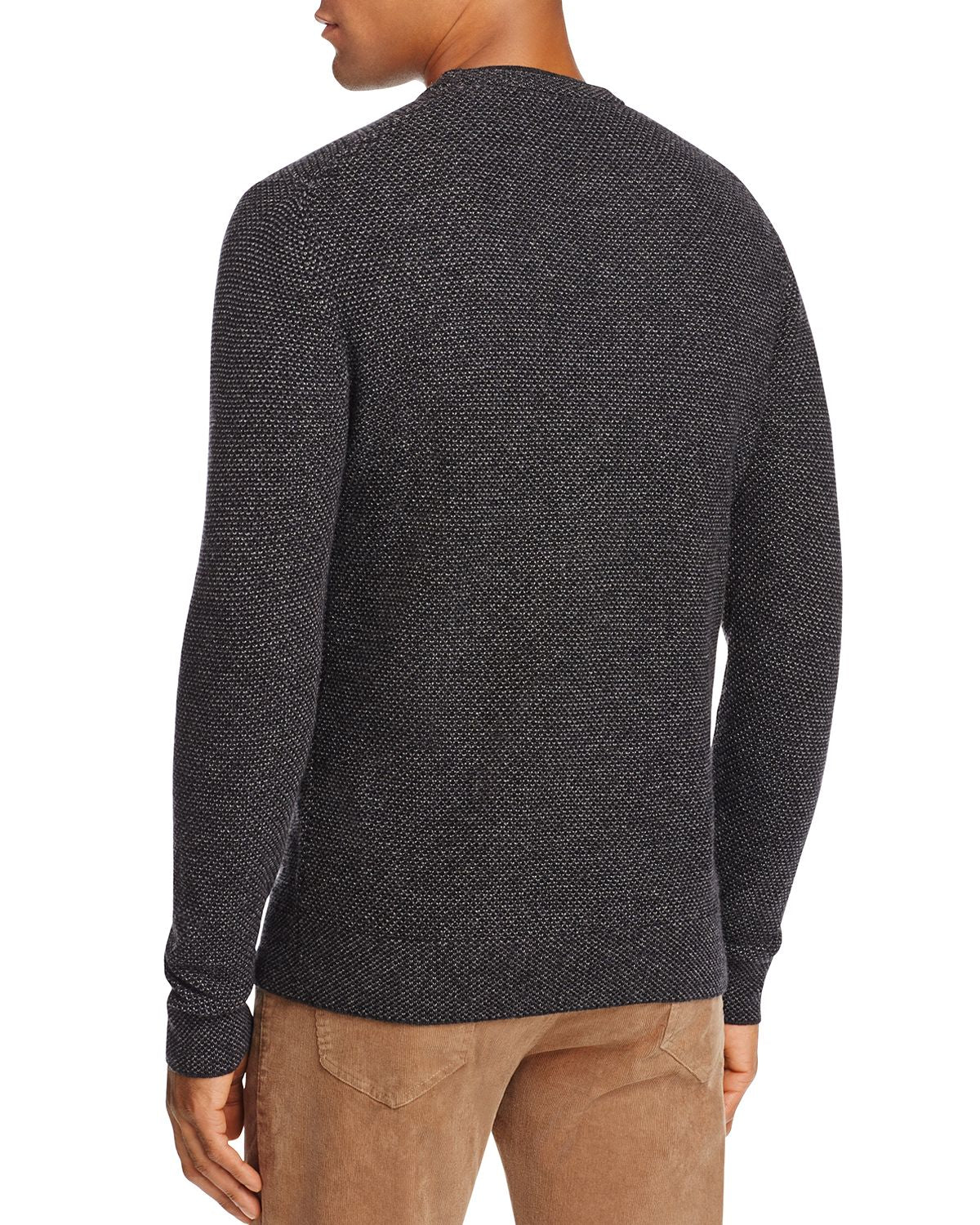 The Men's Store Wool & Cashmere Honeycomb Sweater Coal