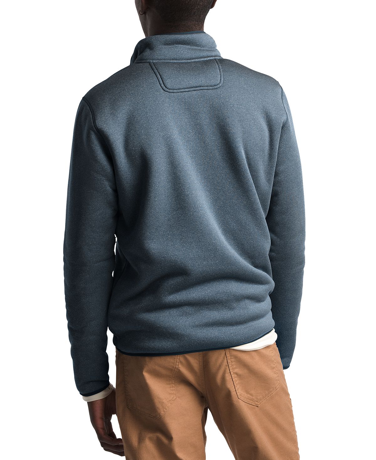 The North Face Men"s Sherpa Patrol Fleece Sweatshirt Shady Blue Heather/Peyote Beige