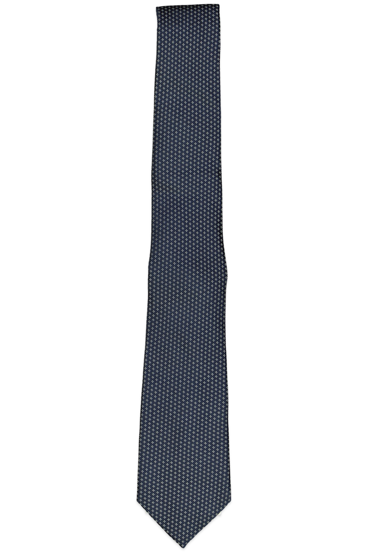 Theory Roadster Micro Cross Silk Skinny Tie Blue