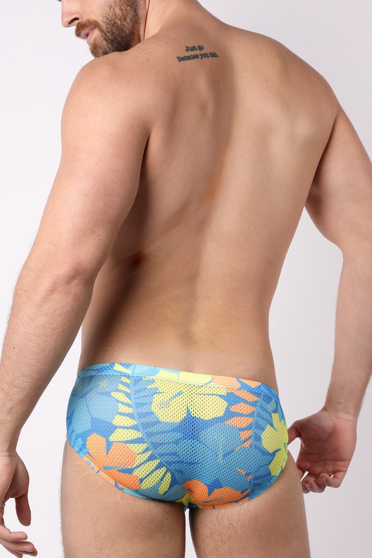 Timoteo Blue Pool Party Mesh Low Rise Swim Brief