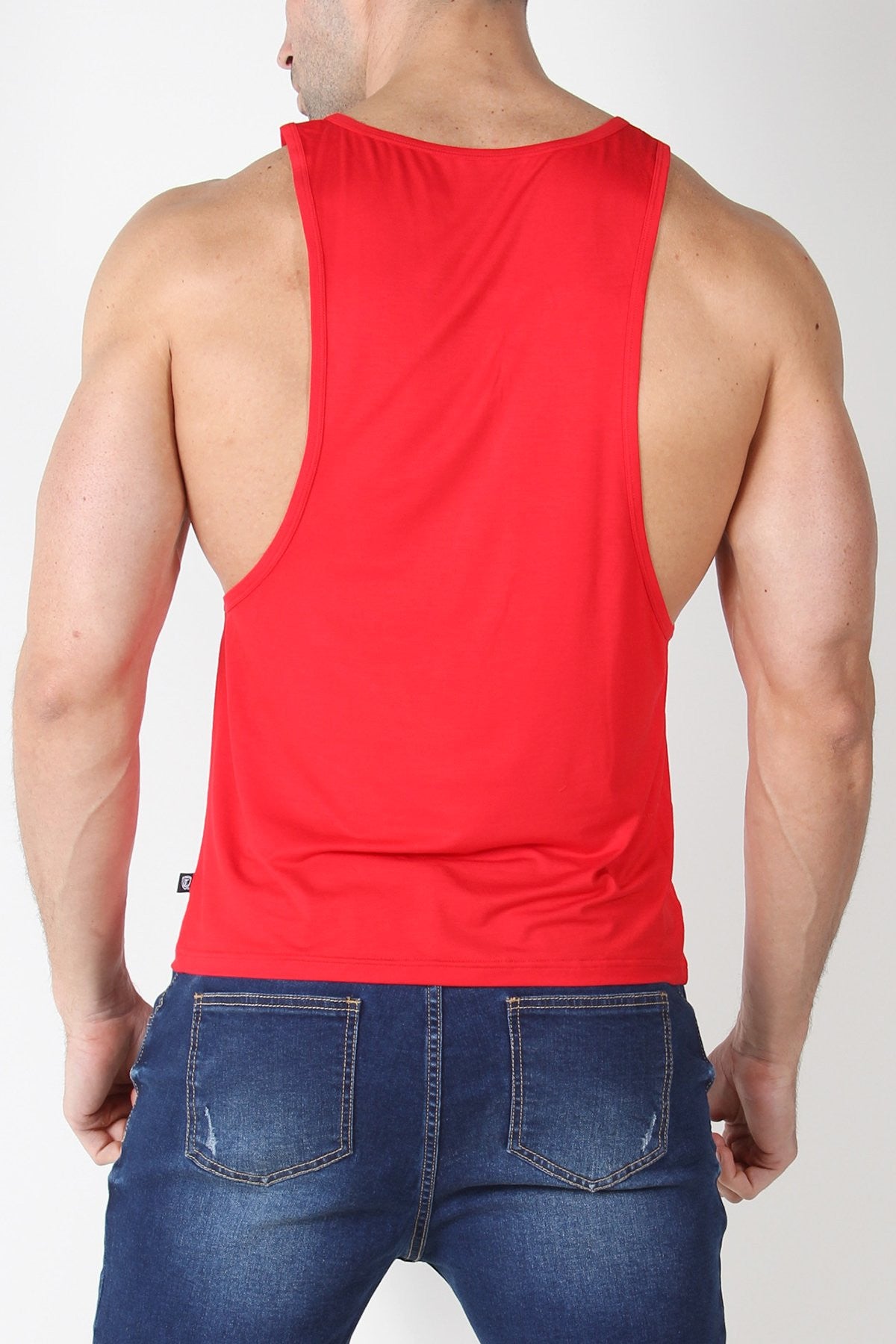 Timoteo Red Calypso Solid Tank Top