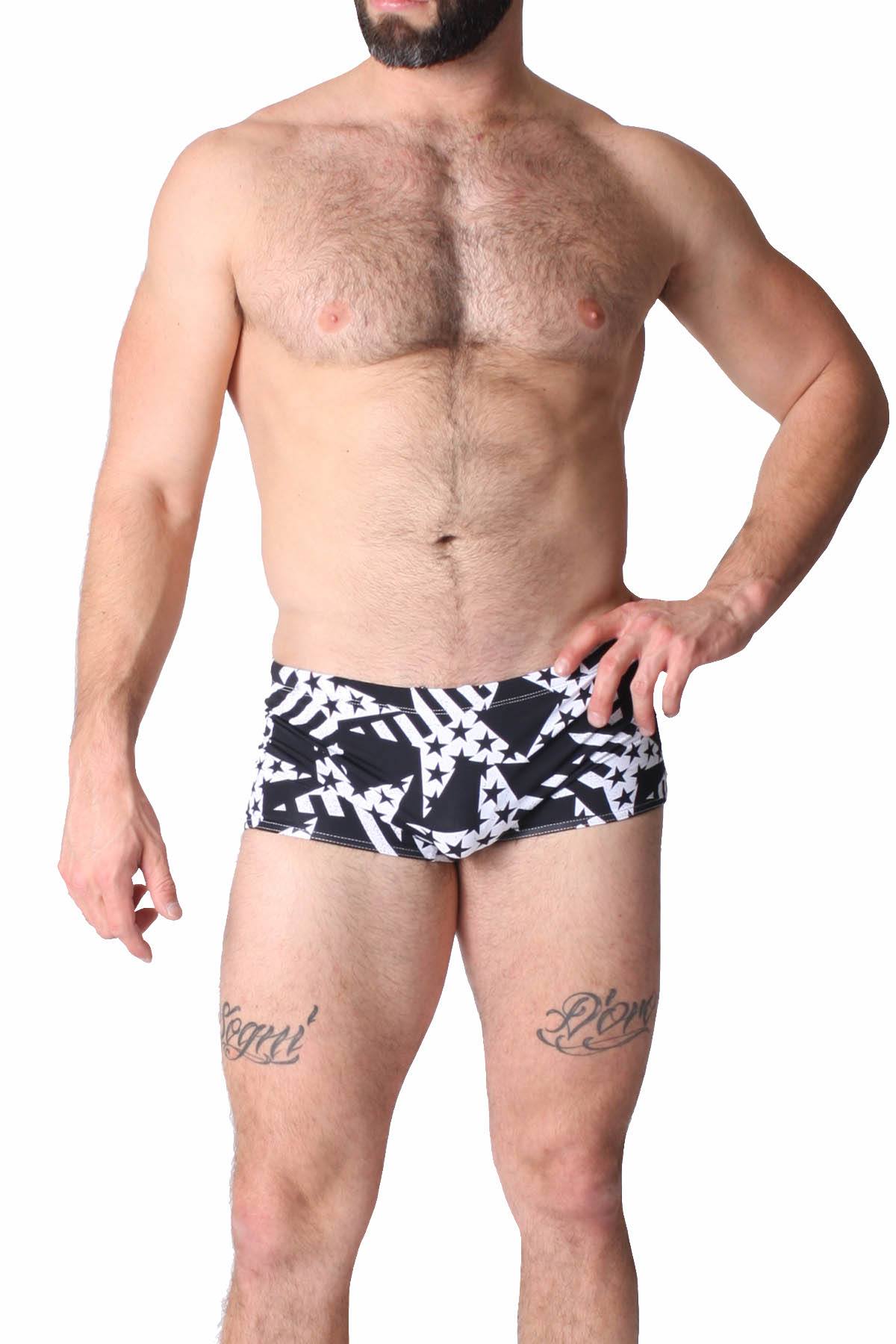 Timoteo Star/Stripe Open-Water Swim Trunk