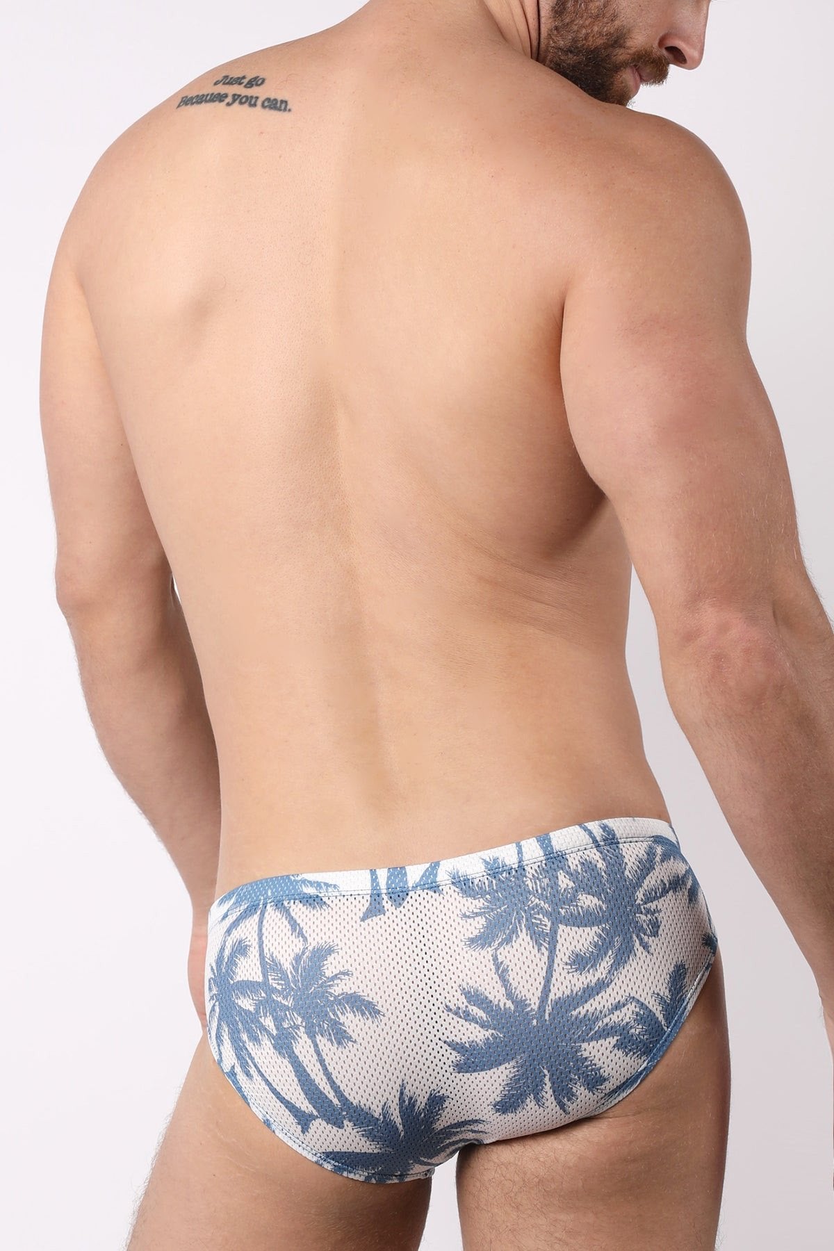 Timoteo White Coral Sands Mesh Low Rise Swim Brief