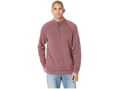 Tommy Bahama Men's On The Doubles Mock Neck Quarter Zip Pullover Purple Burgundy