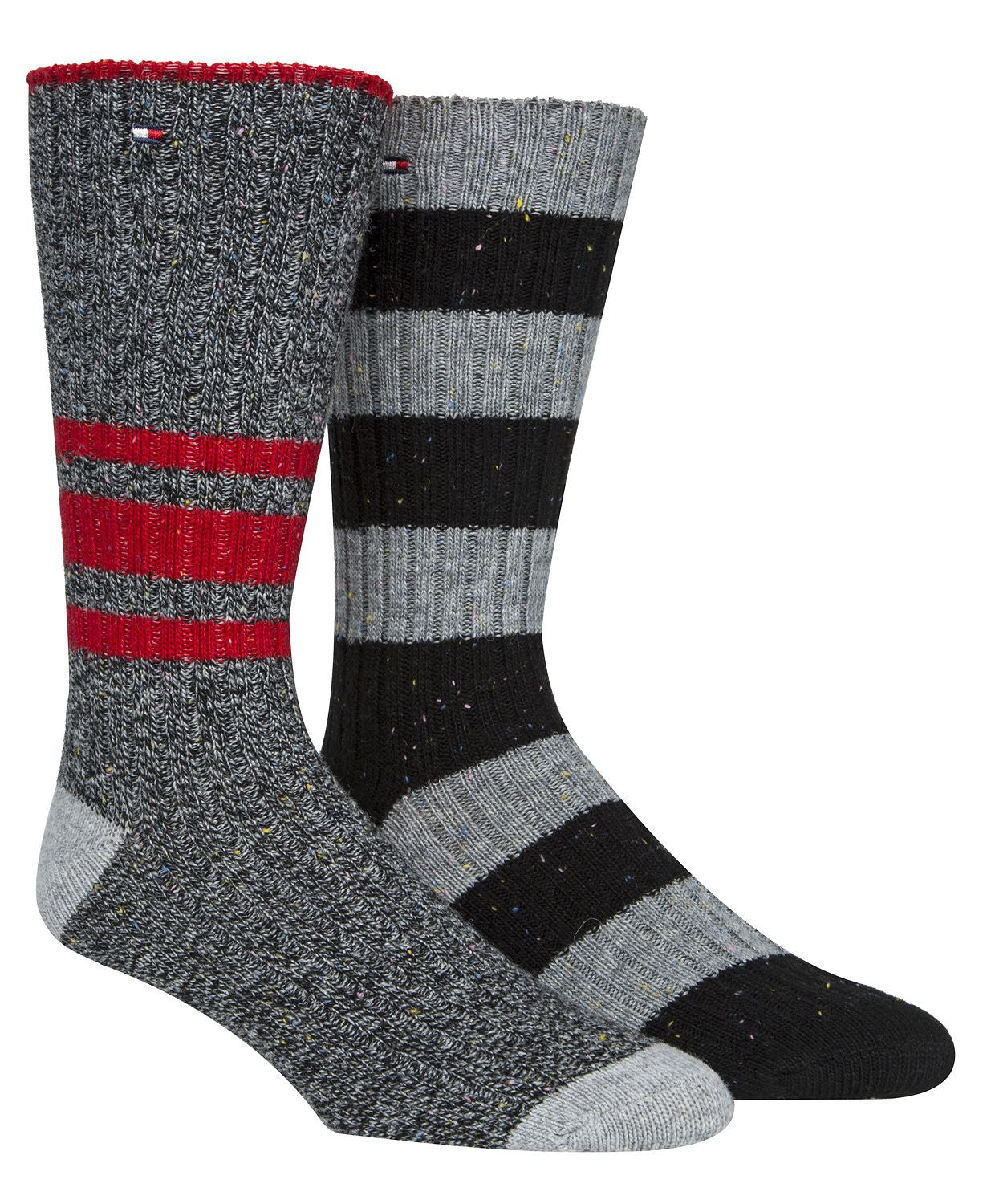 Tommy Hilfiger 2-pk. Striped Boot SocksBlack