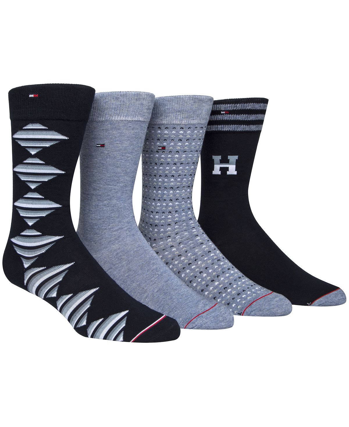 Tommy Hilfiger 4-pk. Crew Socks Lt. Blue Multi