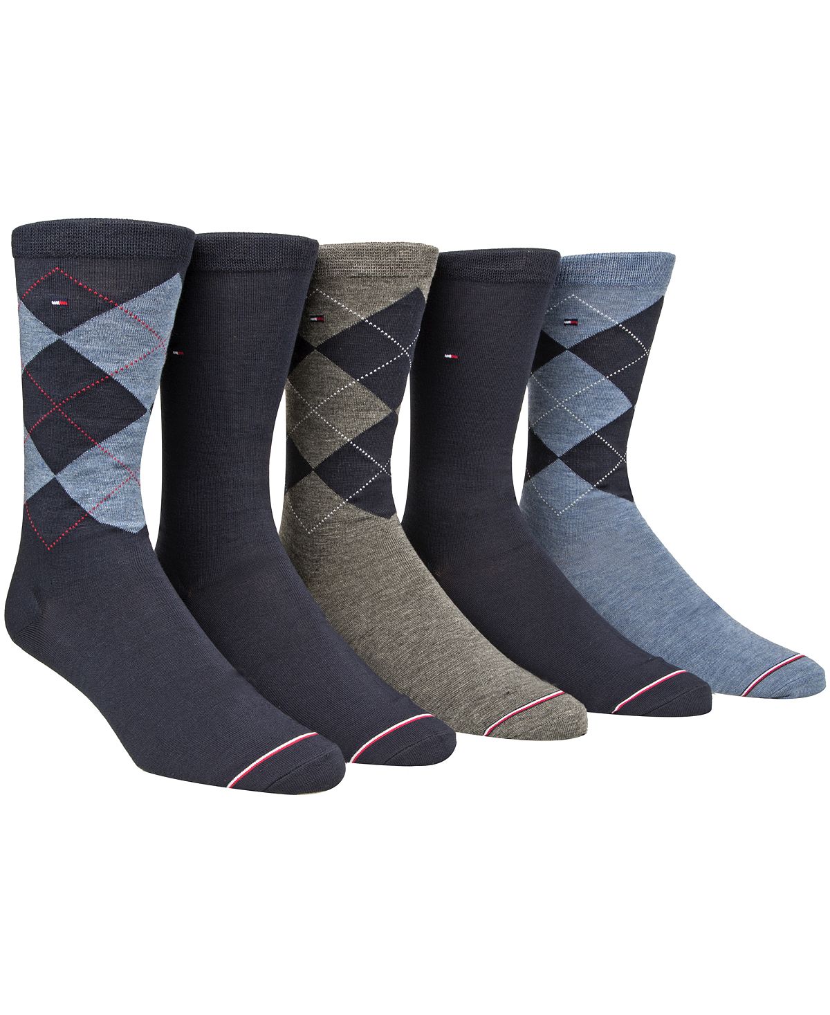 Tommy Hilfiger 5-pk. Argyle Crew Socks Classic Navy