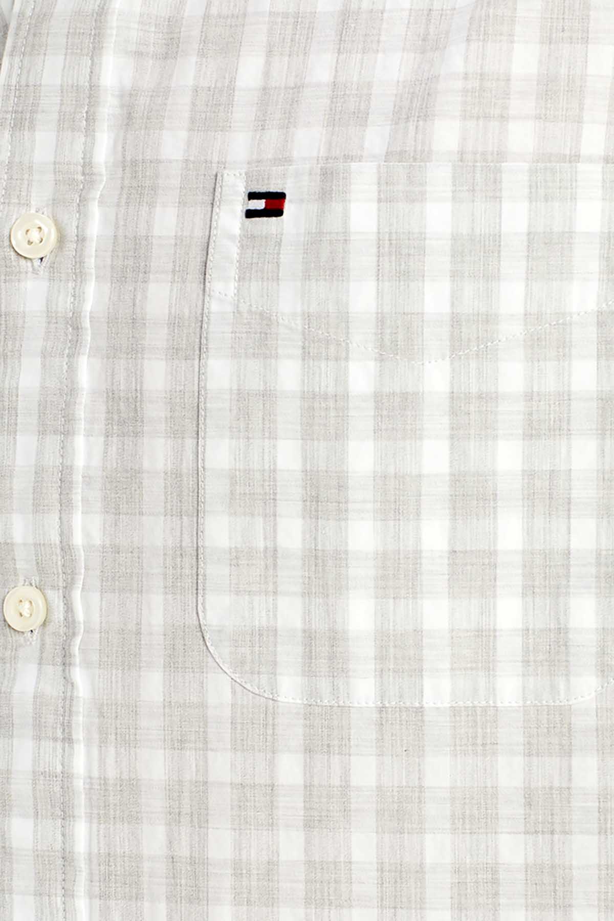 Tommy Hilfiger Bright White/Grey Stall Checked Shirt