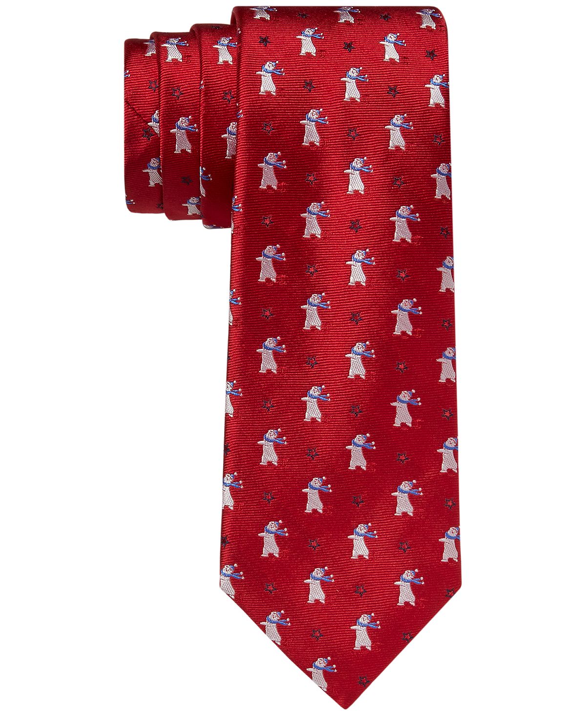Tommy Hilfiger Classic Polar Bear & Star Tie Red