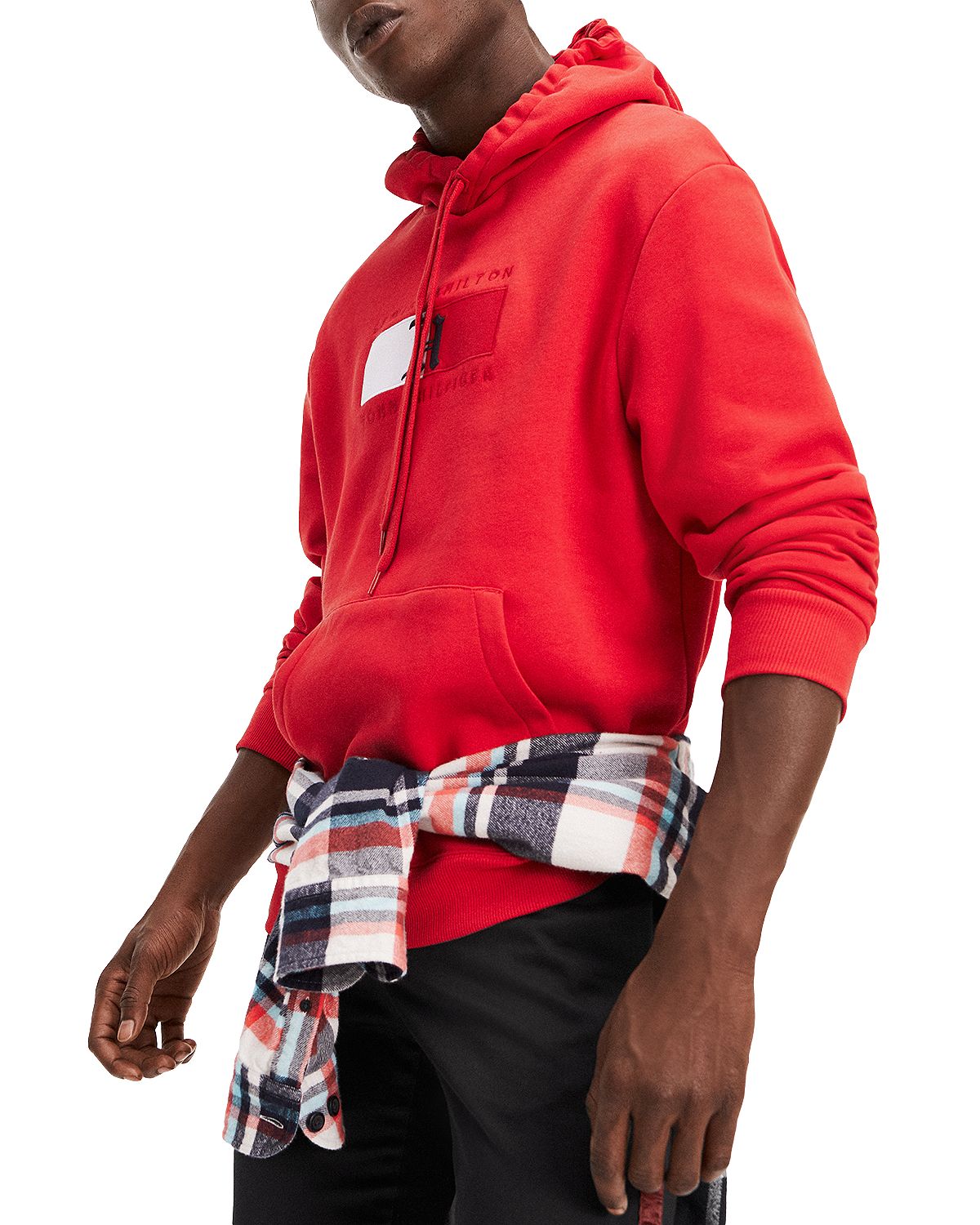 Tommy Hilfiger Embroidered Logo Hooded Sweatshirt Haute Red