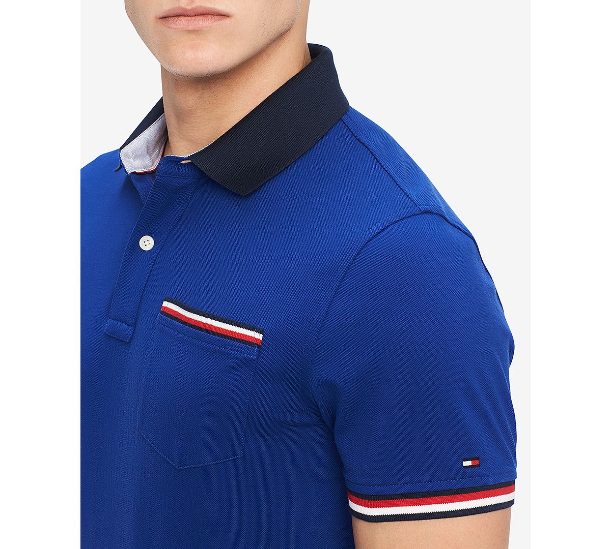 Tommy Hilfiger Homer Custom Fit Polo Shirt Mazarine Blue