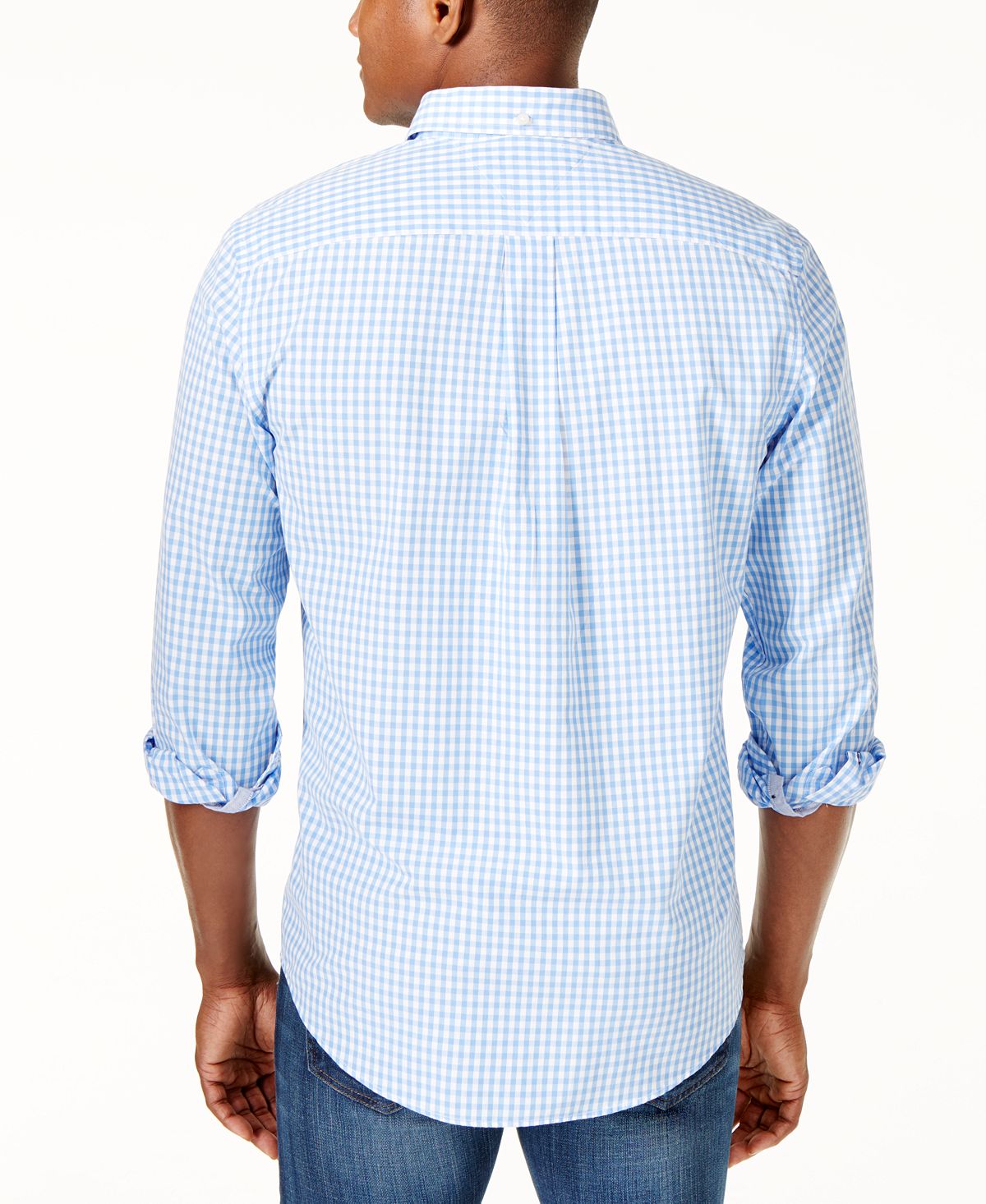 Tommy Hilfiger Long-sleeve Twain Gingham Check Classic Fit Shirt Collection Blue
