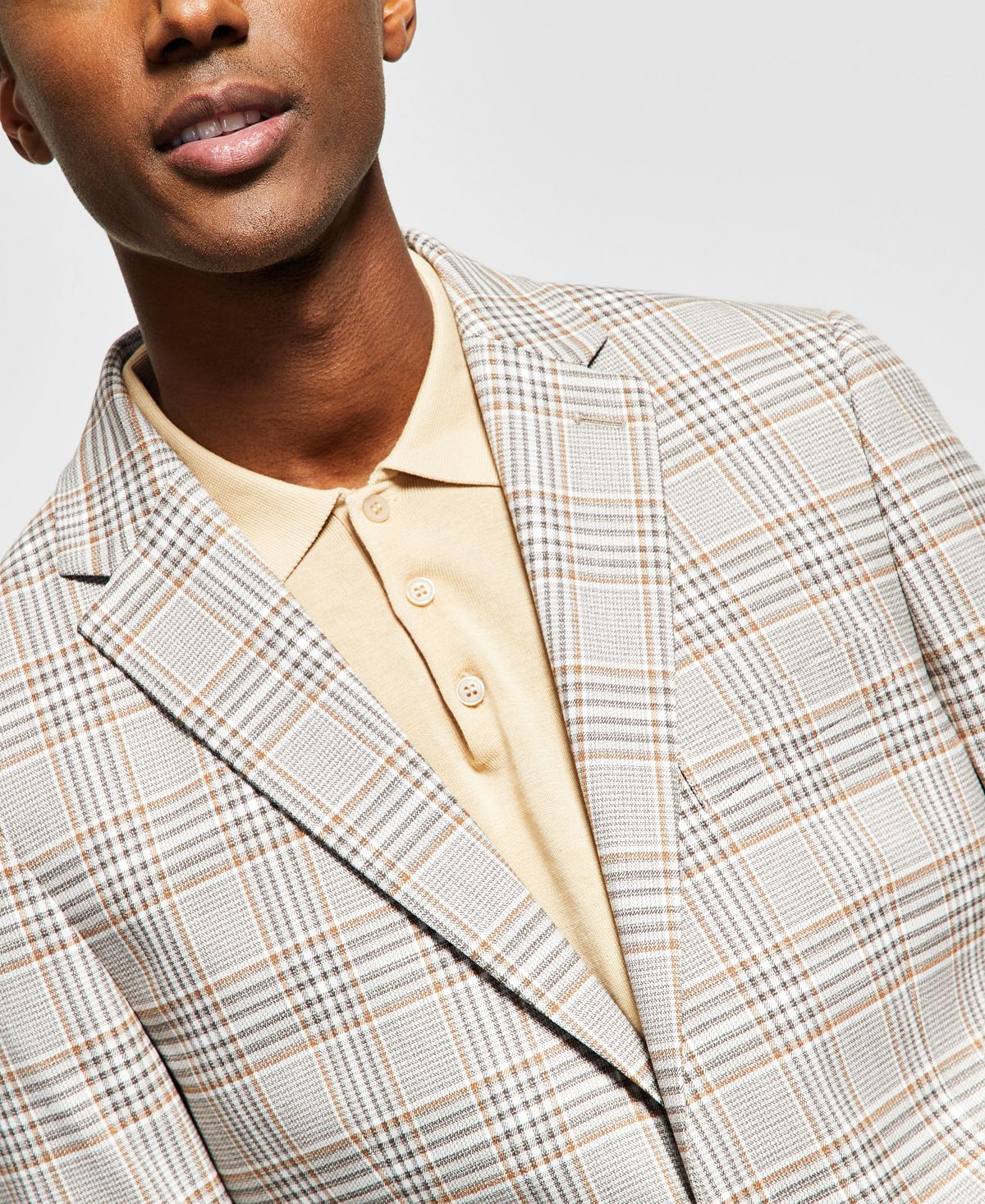 Tommy Hilfiger Modern-fit Brown/cream Plaid Blazer Brown/Cream