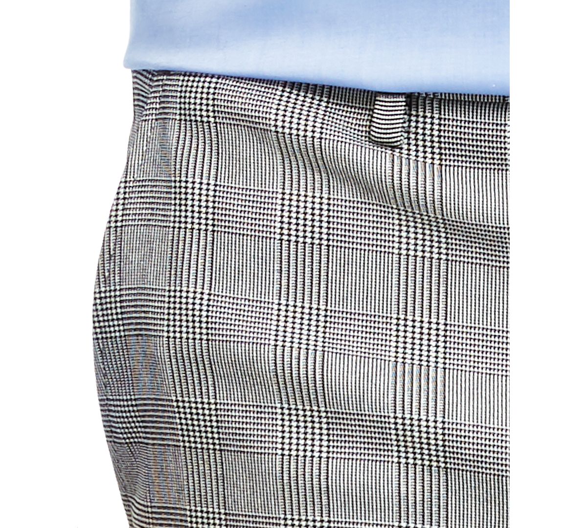 Tommy Hilfiger Plaid Th Flex Stretch Modern-fit Dress Pants White/Black