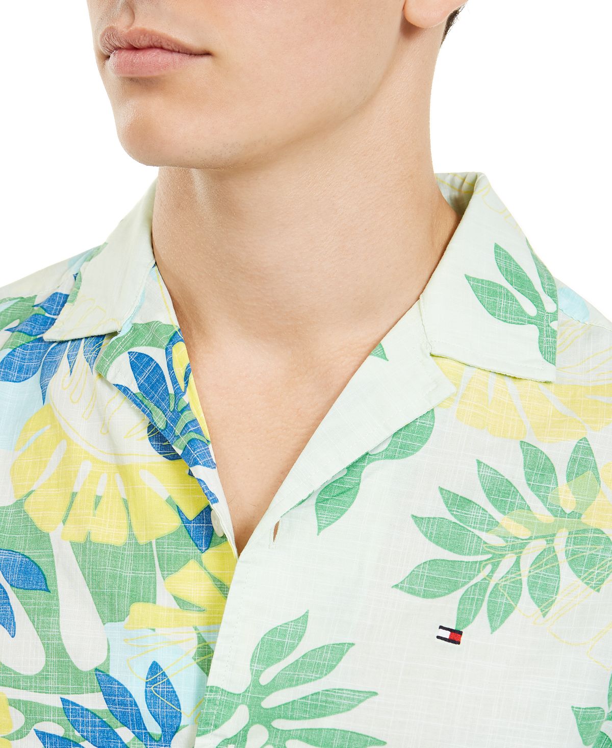 Tommy Hilfiger Reid Custom-fit Tropical-print Camp Collar Shirt Ambrosia