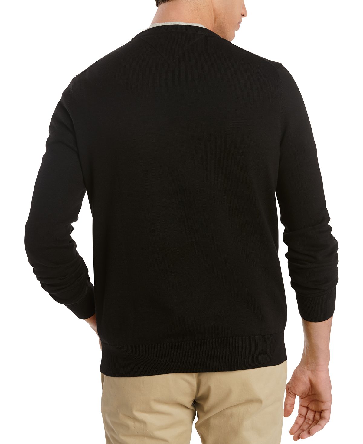 Tommy Hilfiger Signature Solid Crew Neck Sweater Deep Black