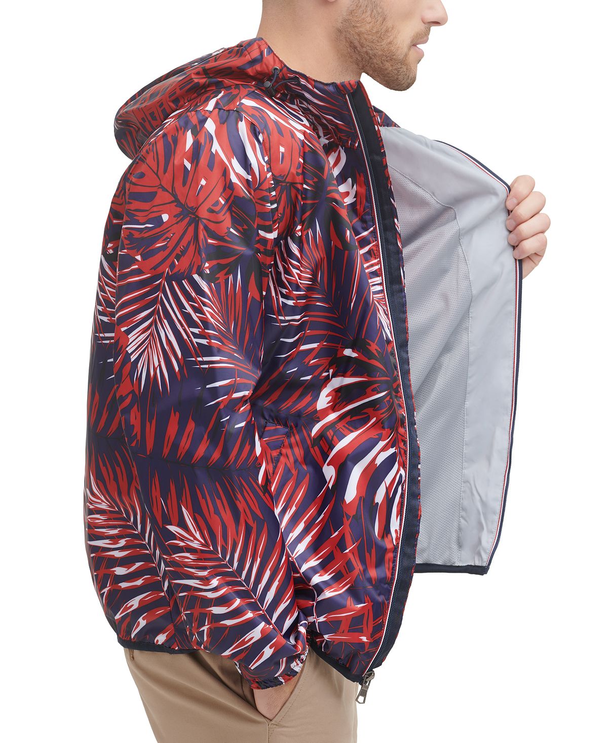 Tommy Hilfiger Zip-front Hooded Windbreaker Reef Dandl