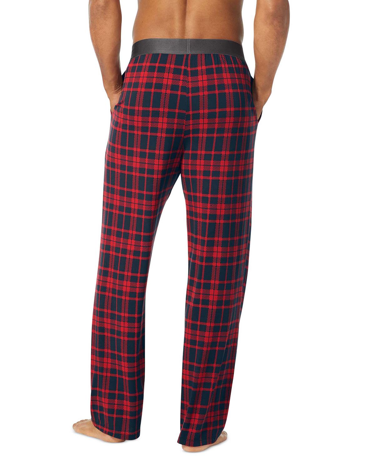 Tommy John Second Skin Plaid Pajama Pants Bright Red