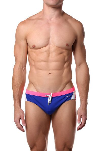 Tribe Electric-Blue/Pink Caribbean Low-Rise Brief