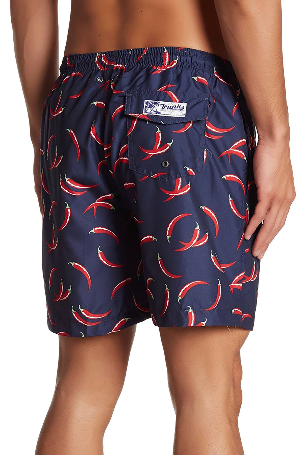 Trunks Surf & Swim Co. Printed Sano Swim Short in Marine Chili Pepper