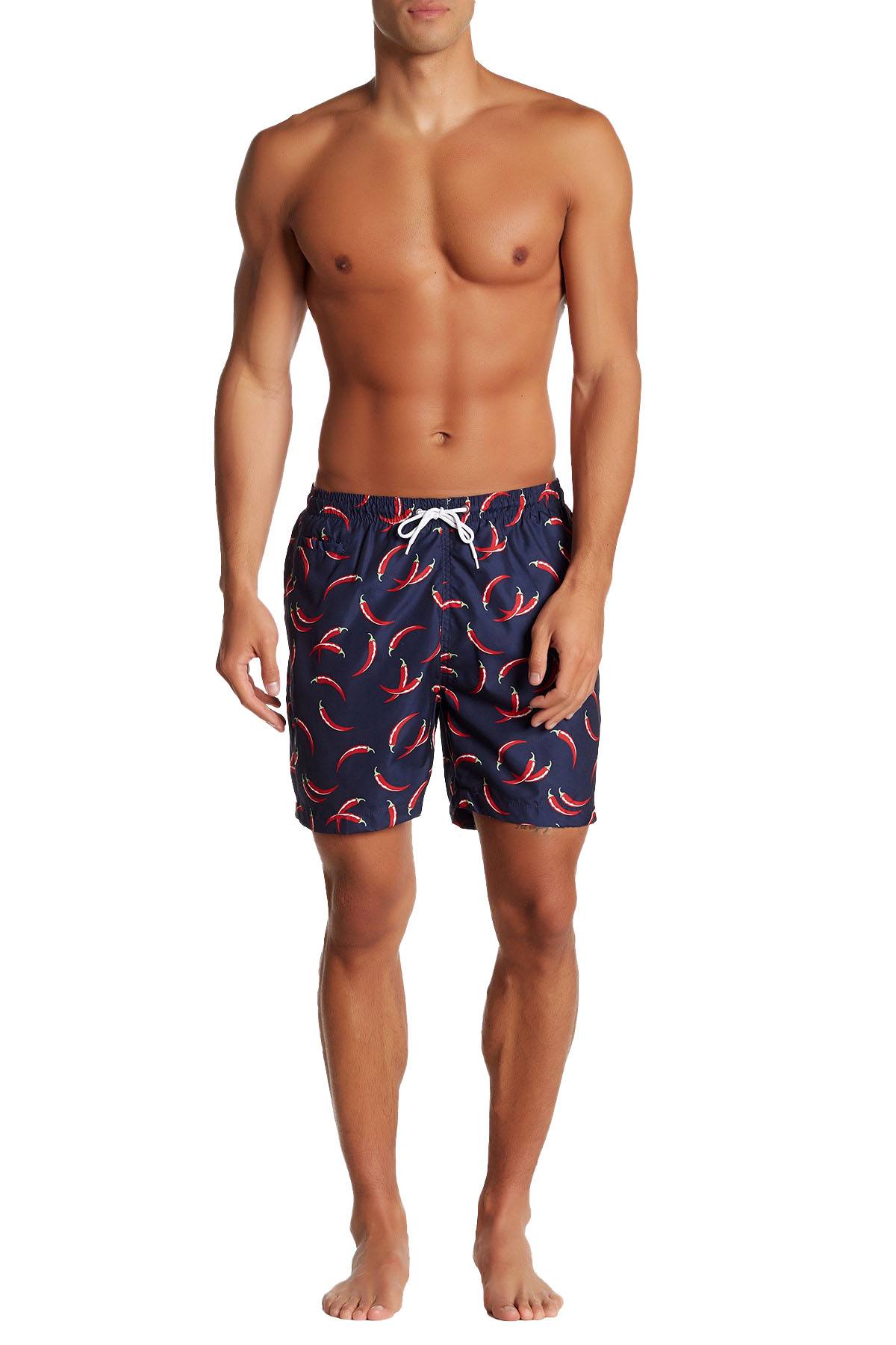 Trunks Surf & Swim Co. Printed Sano Swim Short in Marine Chili Pepper
