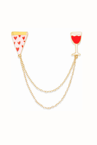 TwelveNYC Pizza & Wine Collar/Handbag Pins