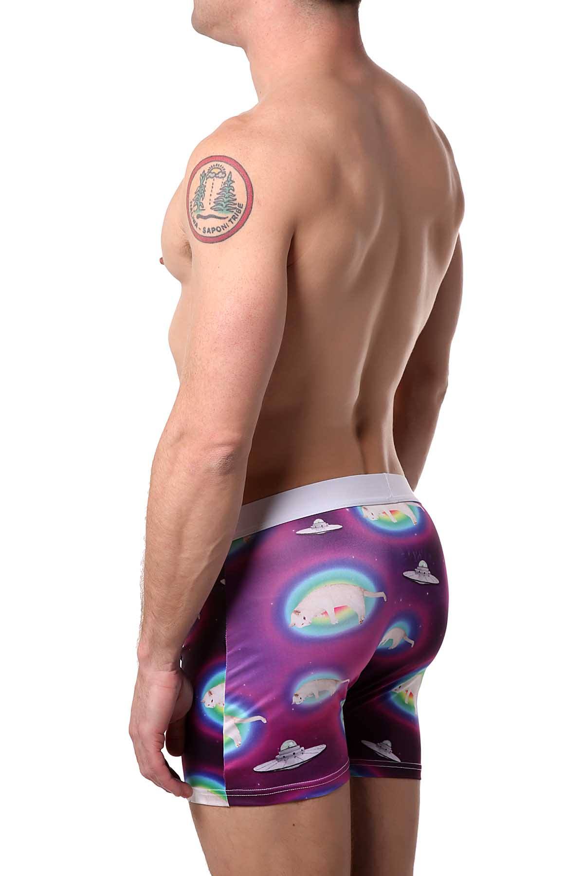 UNDZ Purple Space-Cat Boxer Brief
