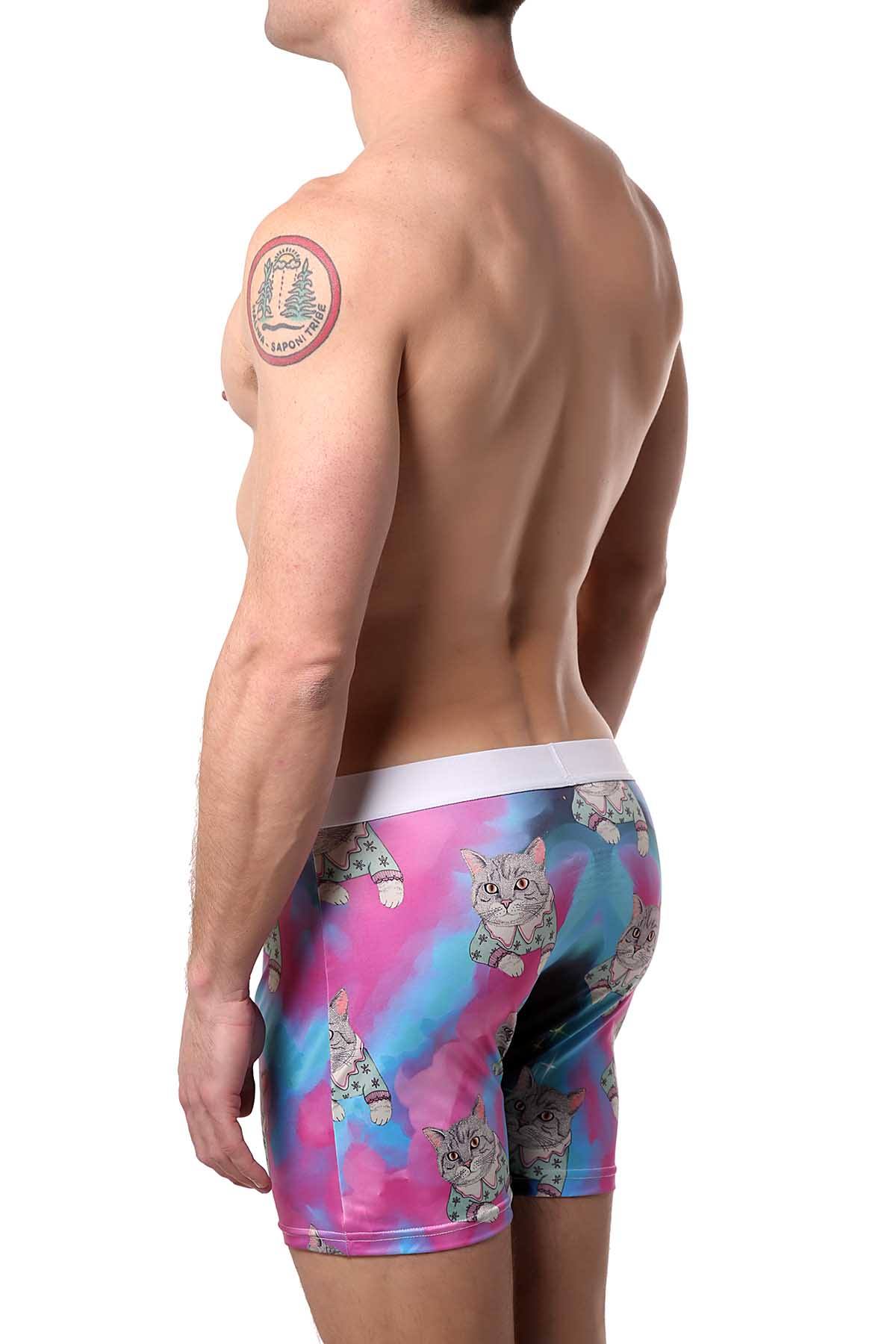 UNDZ Teal/Pink Mr Cat Boxer Brief