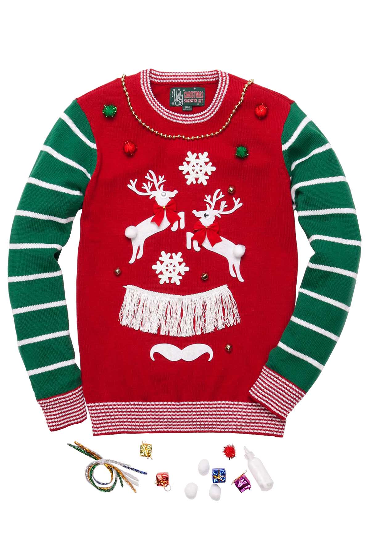 UglyKits™ Red/Green Unisex Ugly Christmas Sweater Kit