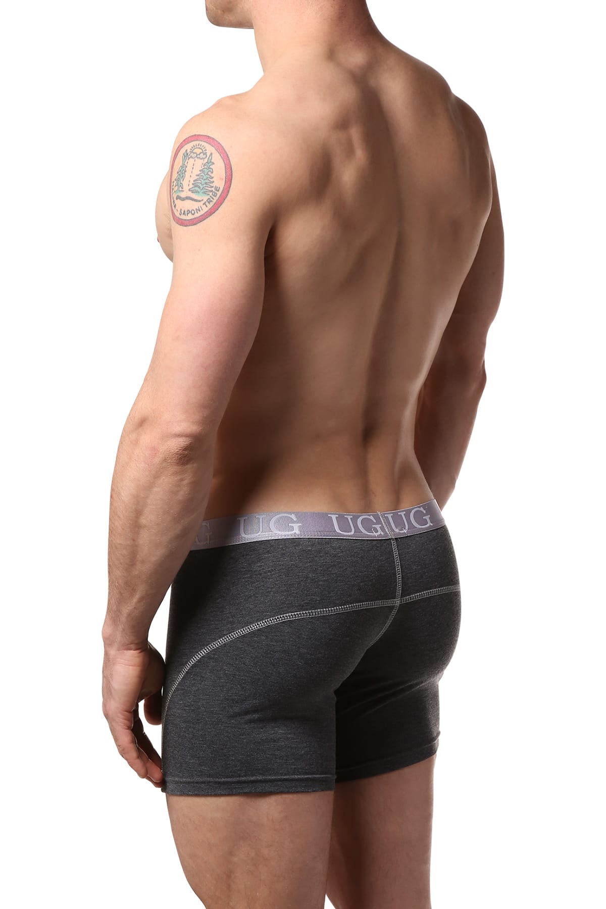 Undergear Black UG Basix Heather-Band Boxer Brief