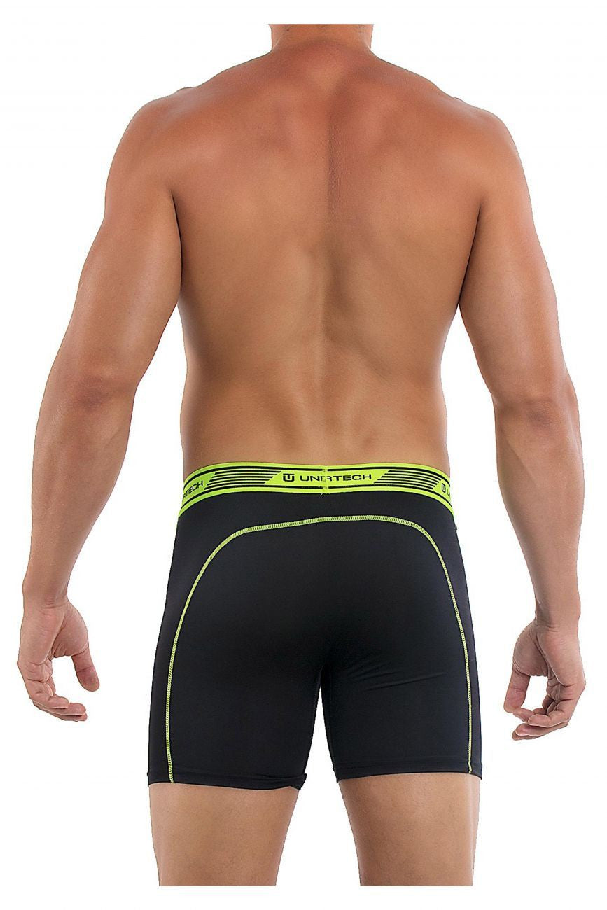 Undertech 347710-340 2Pk Solid Mesh Boxer Briefs Color Black-Green
