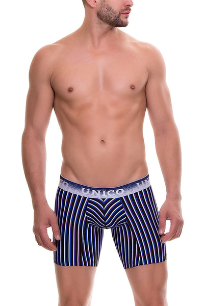 Unico Blue/Multi-Color Striped Lucid Boxer Brief
