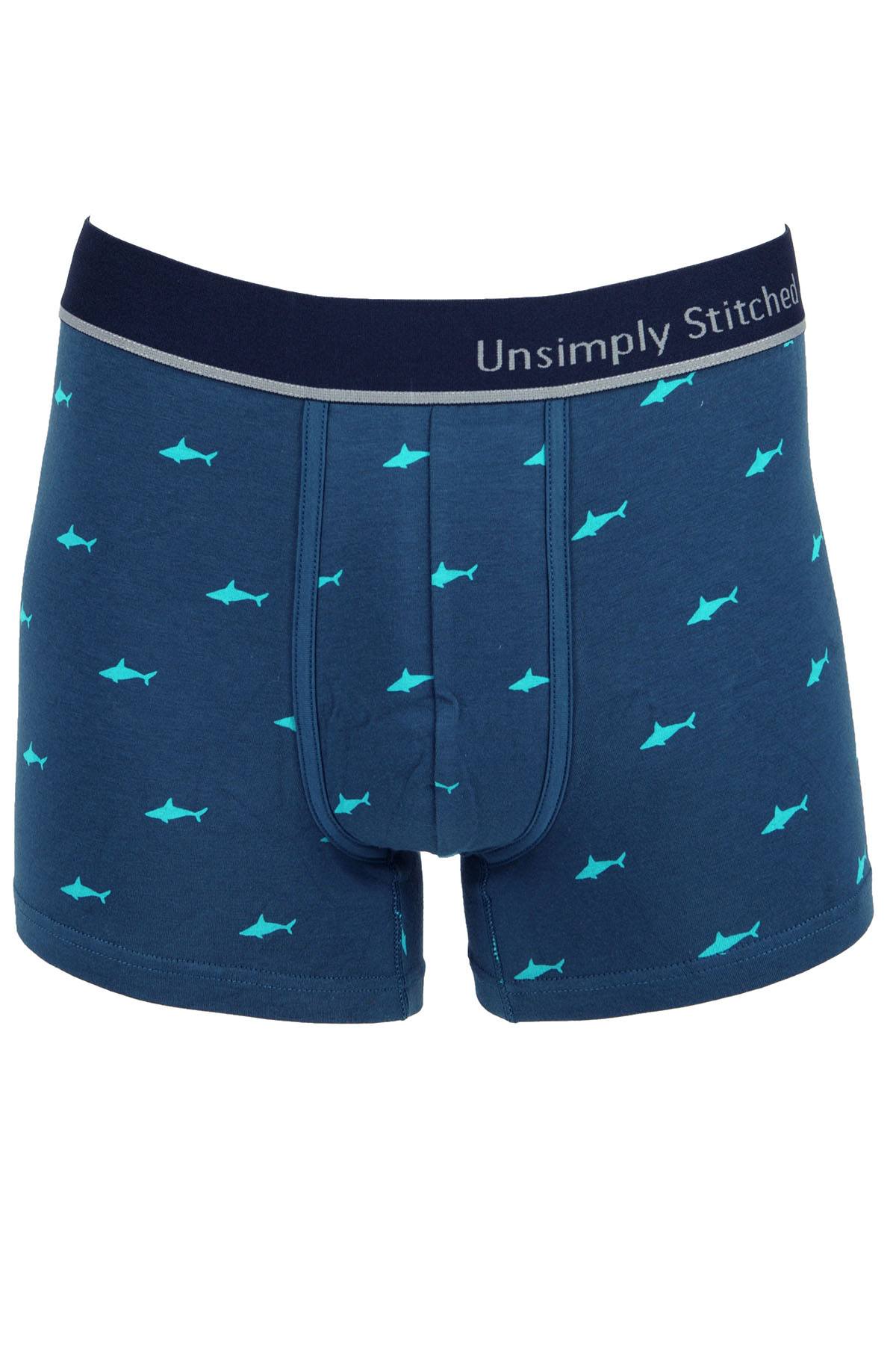 Unsimply Stitched Blue Shark Trunk