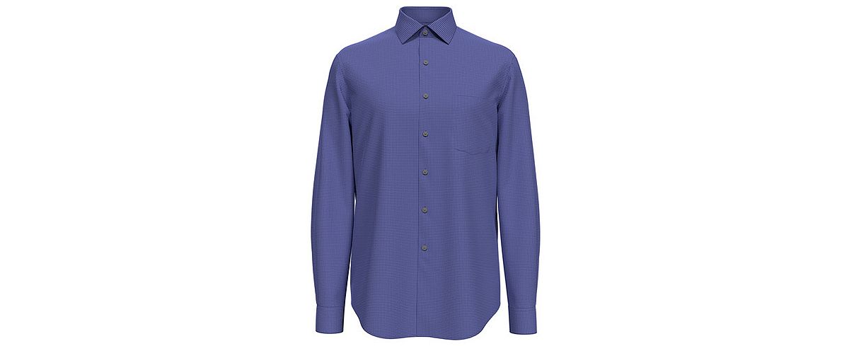 Van Heusen Stain Shield Regular Fit Stretch Dress Shirt Pacific Blue