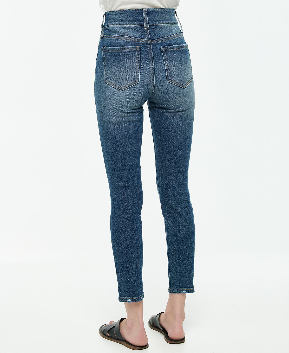 Vanilla Star Juniors' Double-button High-rise Skinny Jeans Augusto