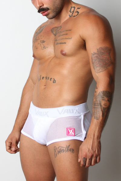 Vaux White VX1 Mesh Jock Short