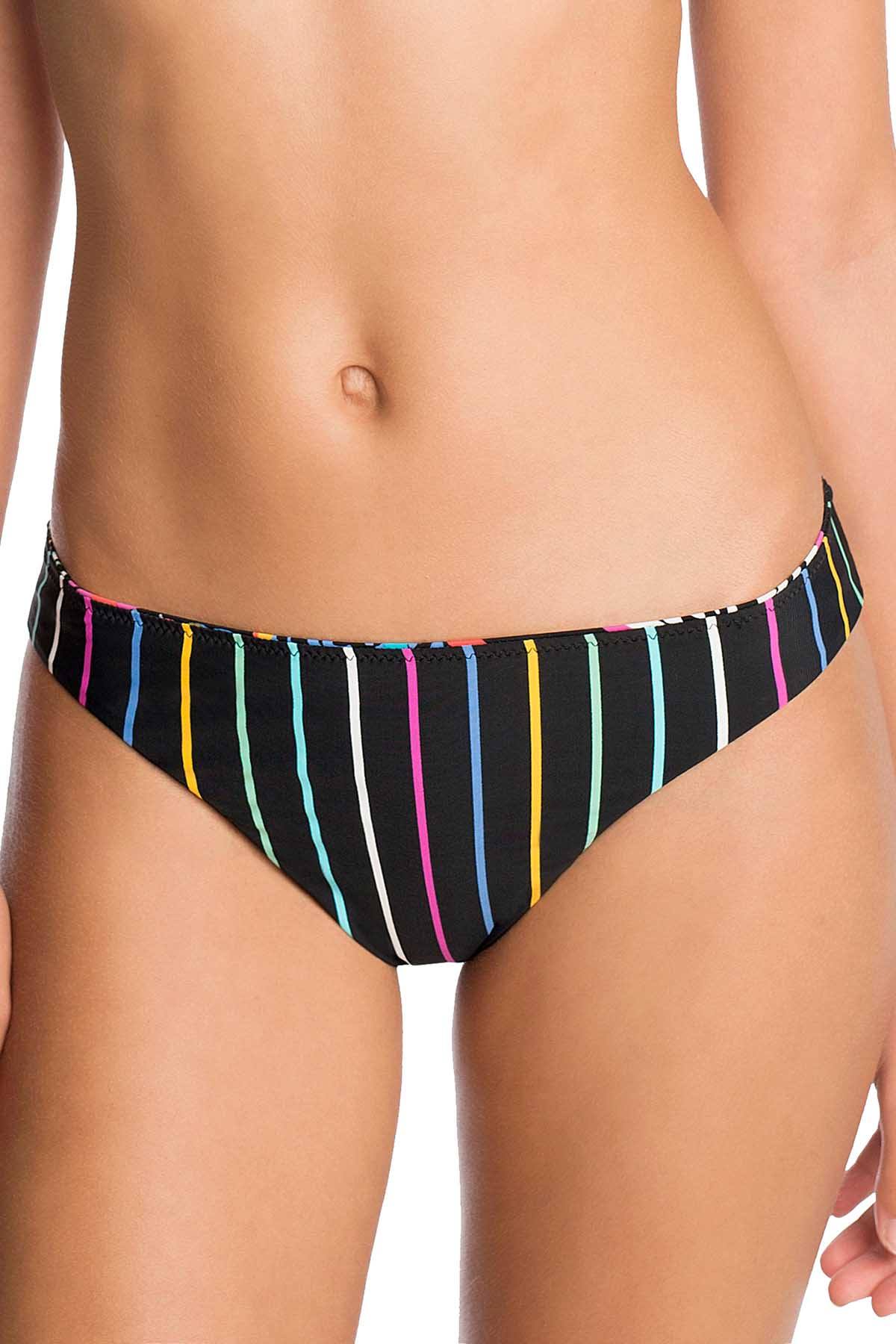 Vera Bradley Black/Multi Summer Printed Reversible Hipster Bikini Bottom