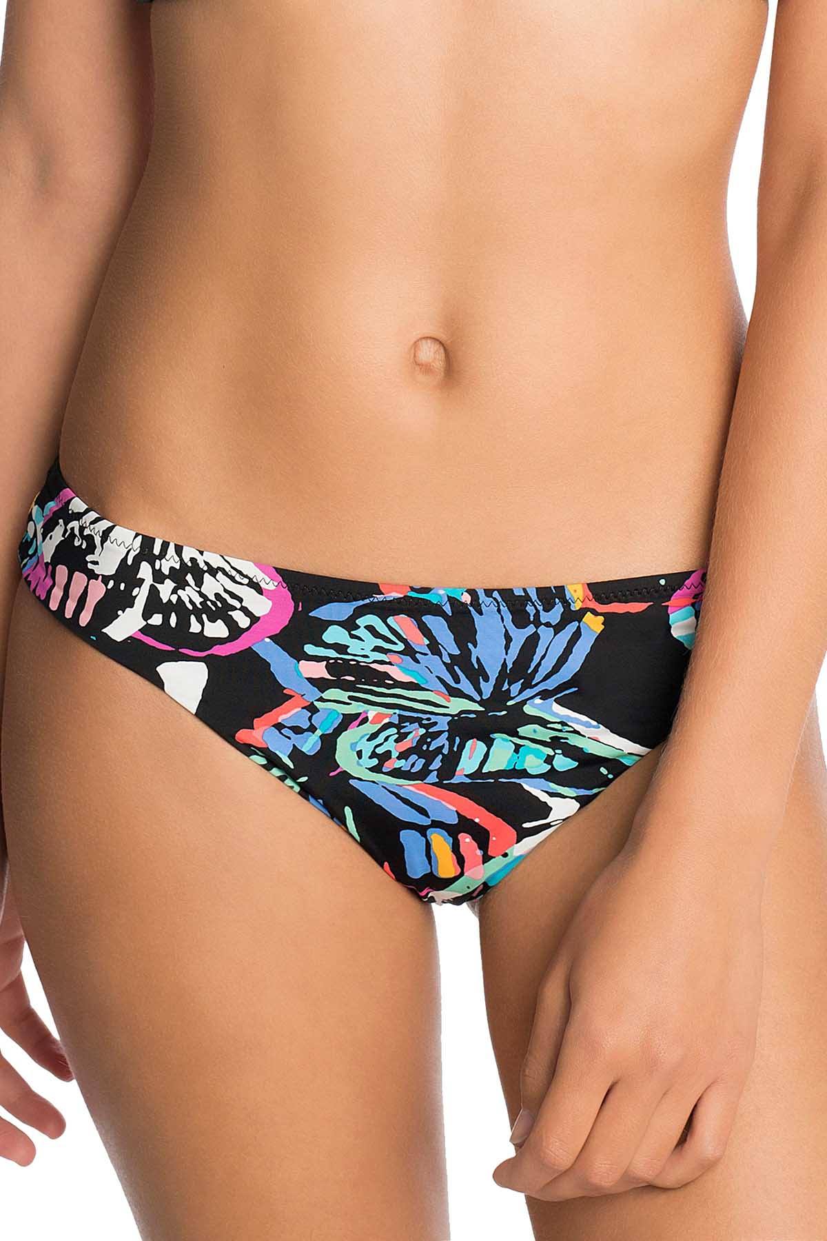 Vera Bradley Black/Multi Summer Printed Reversible Hipster Bikini Bottom